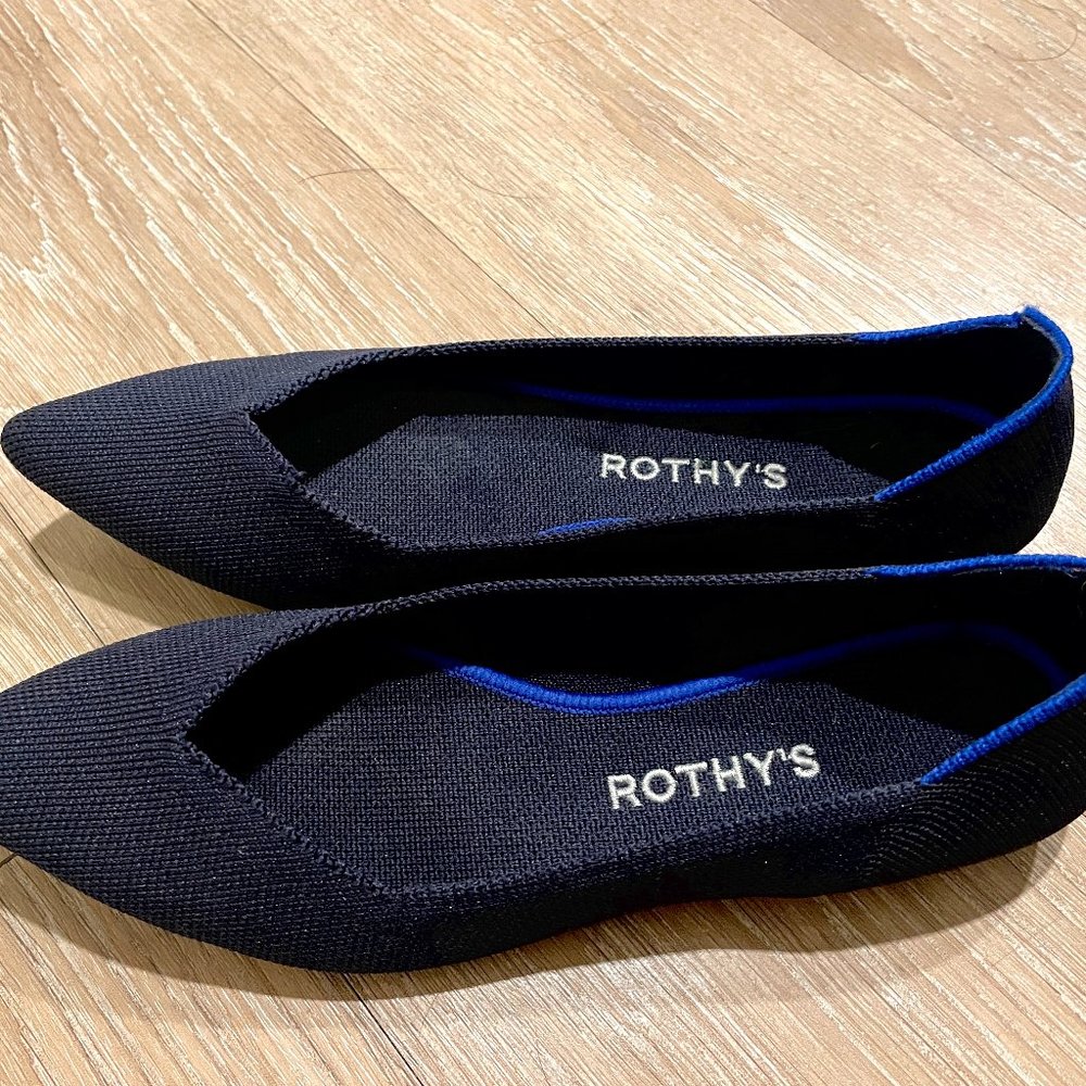 Rothy's The Point Flats - Maritime Navy, Size 7